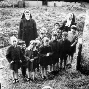 Christmas at the Orphanage, 1970. Connie Roberts, far left.