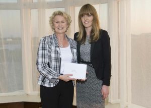 Connie Roberts receiving the Listowel Writers' Award
